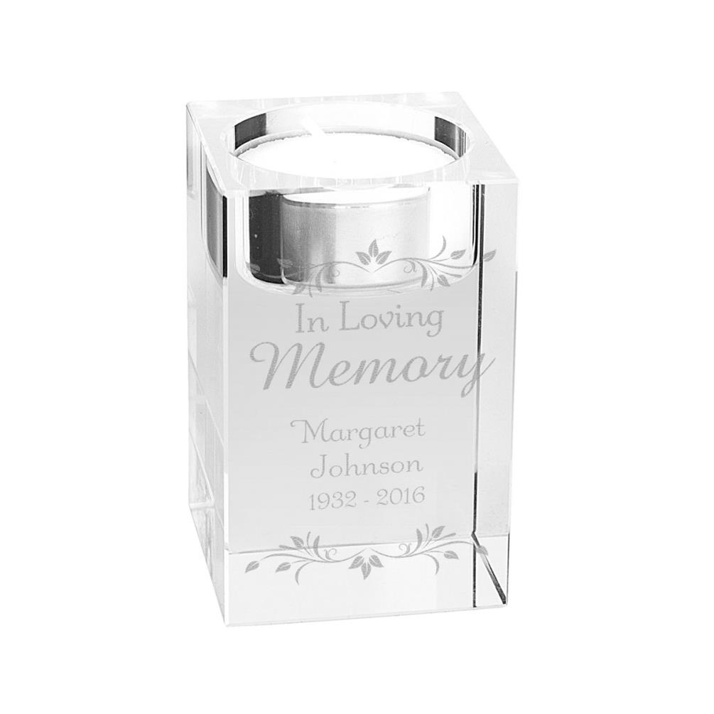 Personalised Sentiments Glass Tea Light Holder £20.69